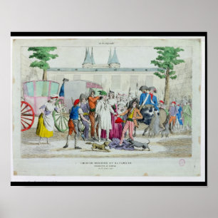 Pôster Louis XVI e sua família tomados ao templo