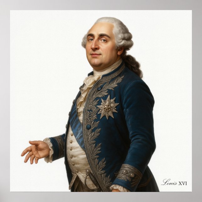 Poster Louis XVI - French Revolution Archival Art Print (Frente)