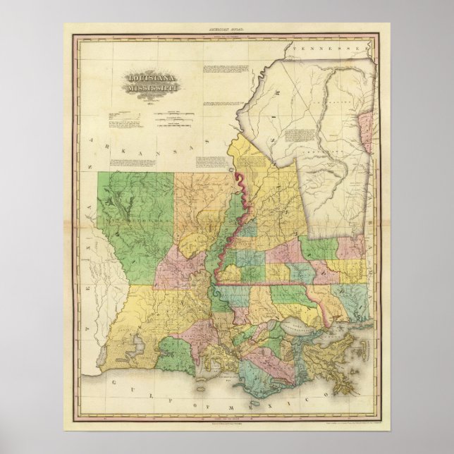 Poster Louisiana and Mississippi (Frente)
