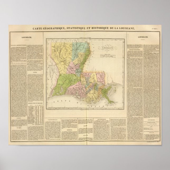 Pôster Louisiana EUA (Frente)