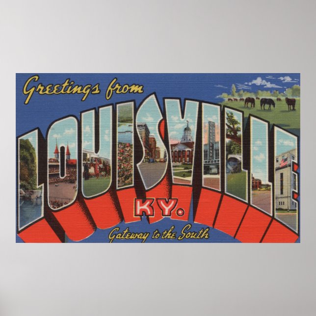 Poster Louisville, Kentucky - Cenas com Letras Grandes (Frente)