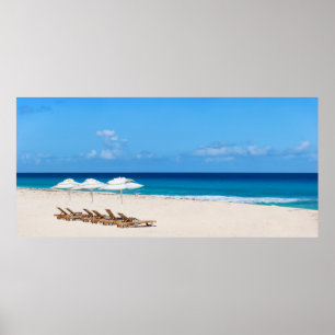 Poster Lounges on the beach