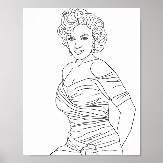 Poster Loura Bombshell Pinup garota adulta Página de Colo (Frente)