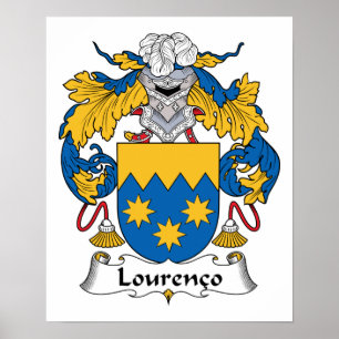 Poster Lourenco Family Crest