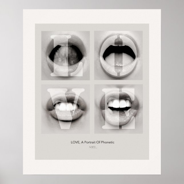 Poster LOVE / A Portrait of Phonetic Emotion (Frente)