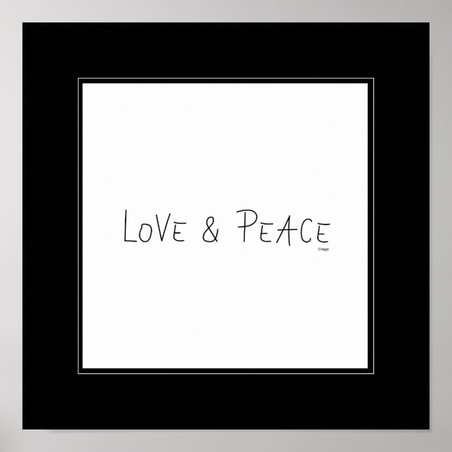 Poster Love and Peace - Wall Decor (Frente)
