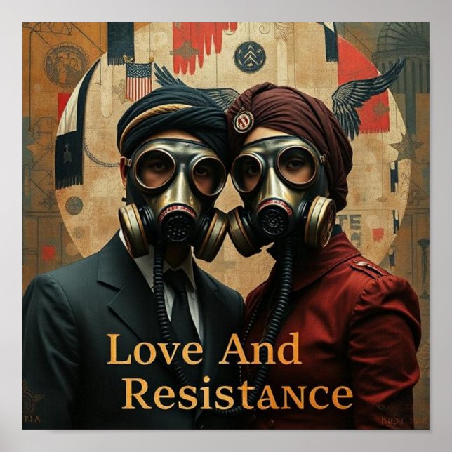 Poster LOVE AND RESISTANCE Punjabi American Graphic (Frente)