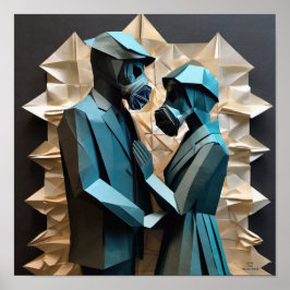 Poster LOVE AND RESISTÊNCIA Origami 3