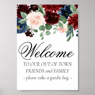 Poster Love Bloom Sinal de Convidado Rustic Floral Out