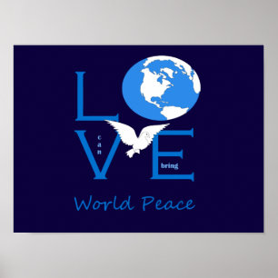 Pôster Love can bring world peace