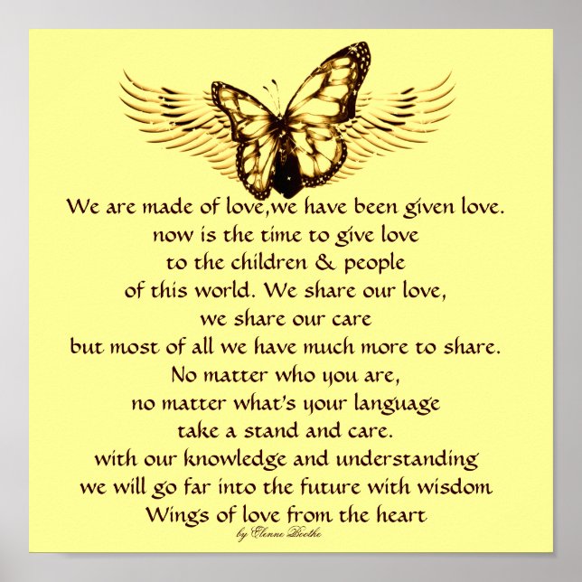 Pôster Love Cares (Frente)