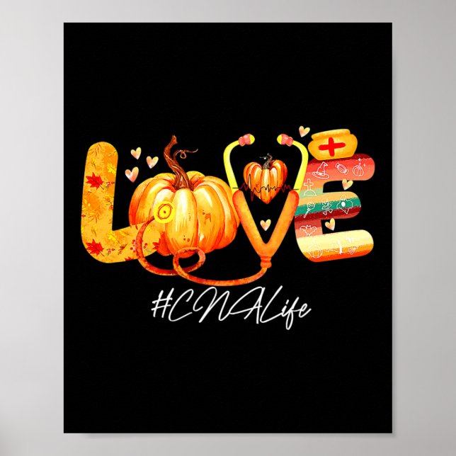 Poster Love Cna Life Pumpkin outono outono outono Dia de  (Frente)