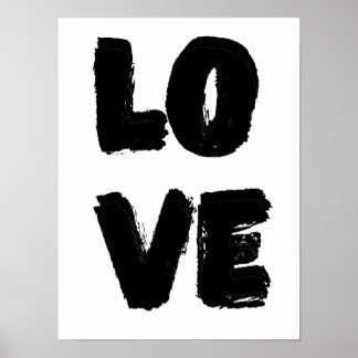 Poster Love Cote Art|Modern Paint Monocromo Simples