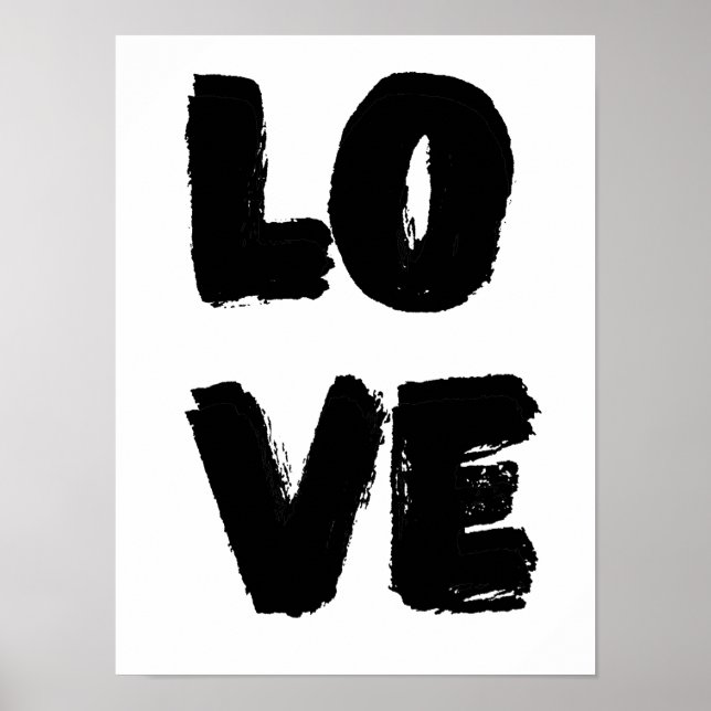 Poster Love Cote Art|Modern Paint Monocromo Simples (Frente)
