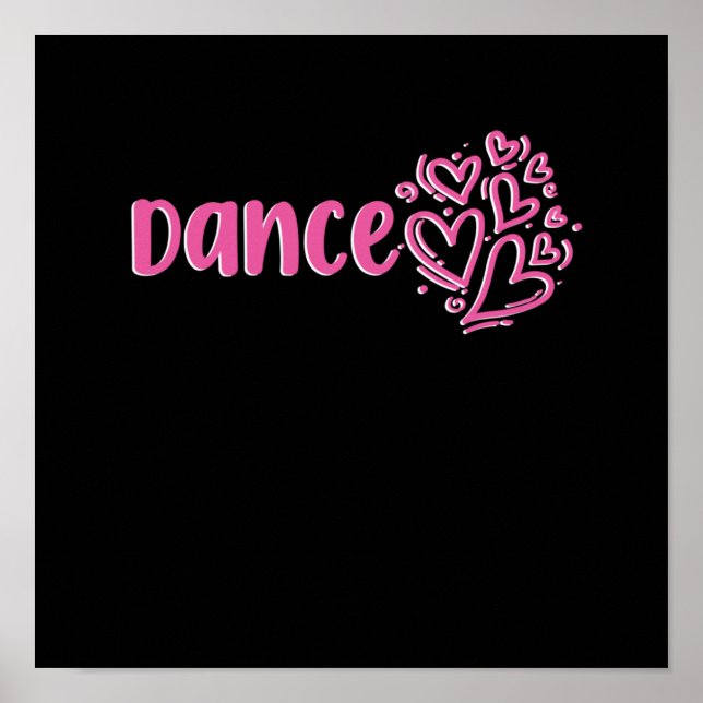 Poster Love Dance Heart Dancers Dancing Day Graphic (Frente)