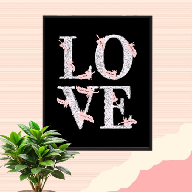 Pôster LOVE DE Texto (Criador carregado)