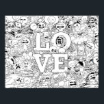 Pôster Love Doodle<br><div class="desc">A mão desenhou e limpou com efeitos visuais :) é uma poster incrível que eu pendurei no meu apartamento e sei que você vai gostar do seu!</div>