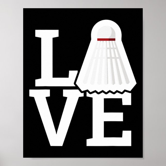Poster Love Feather Shuttle Dminton Lover Tee (Frente)