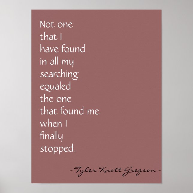 Poster "Love found me" Print (Frente)