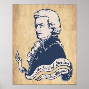 Poster Love = Genius -Mozart