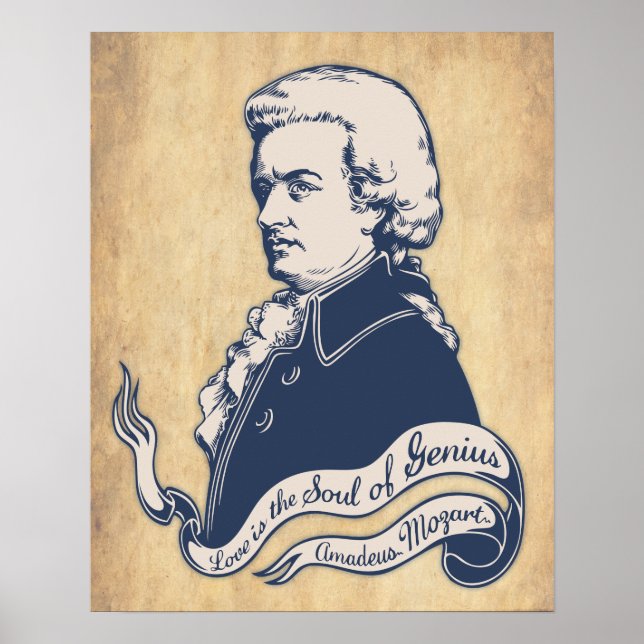 Poster Love = Genius -Mozart (Frente)
