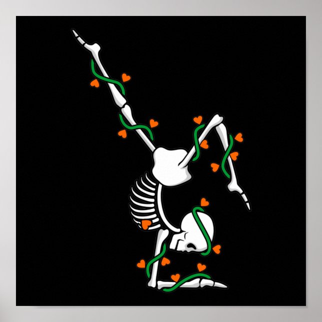 Poster Love Gymnastics Skeleton Gymnast Gymnastic Lover G (Frente)