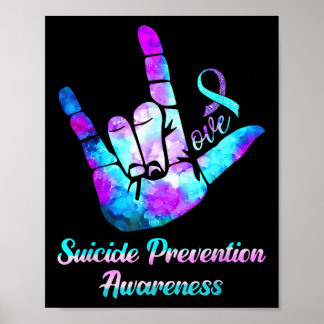 Poster Love Hand Sign Suicide Prevention Awareness Week S