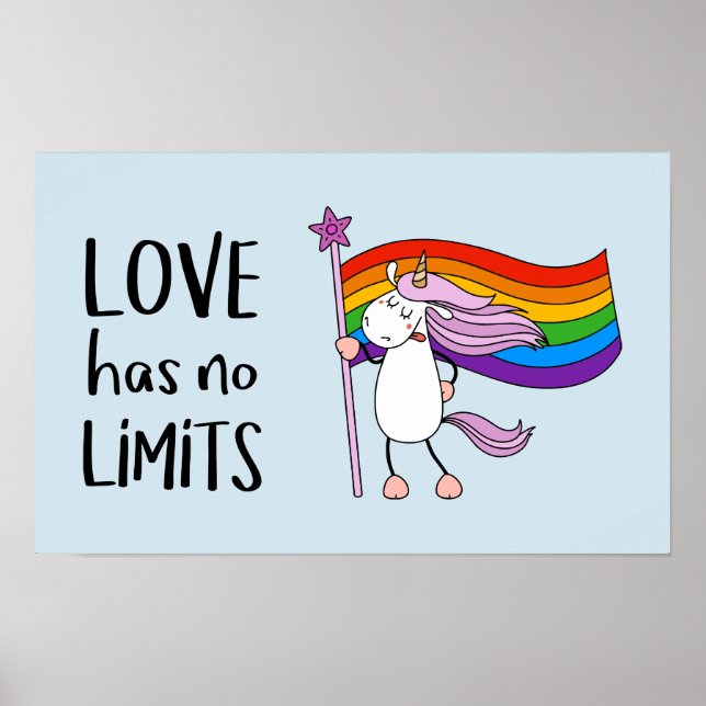 Poster Love Has No Limits Unicorn (Frente)