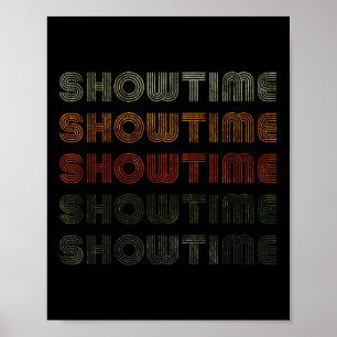 Poster Love Heart Showtime Tee Grunge Vintage Style Black