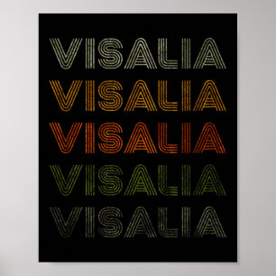 Poster Love Heart Visalia Tee Grunge Estilo Vintage Black