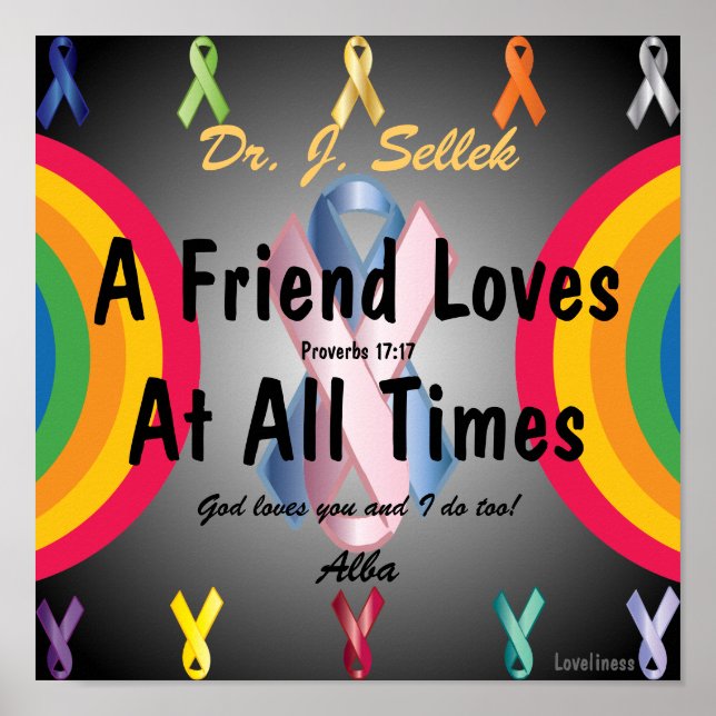 Pôster Love Honors Friendship Poster-Customize (Frente)