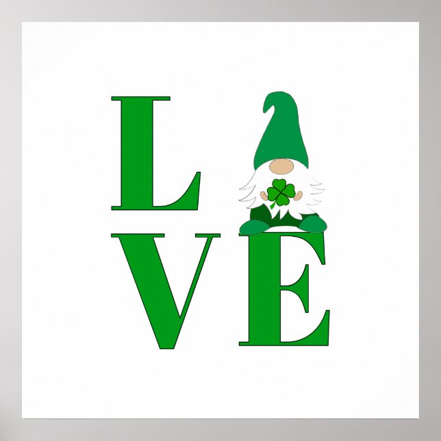 Poster Love Irish Gnomo (Frente)