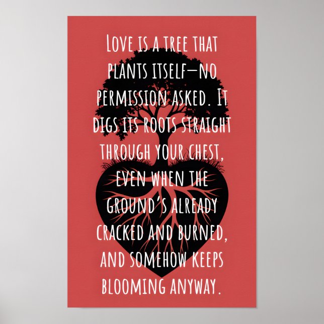 Poster Love is a tree  (Frente)