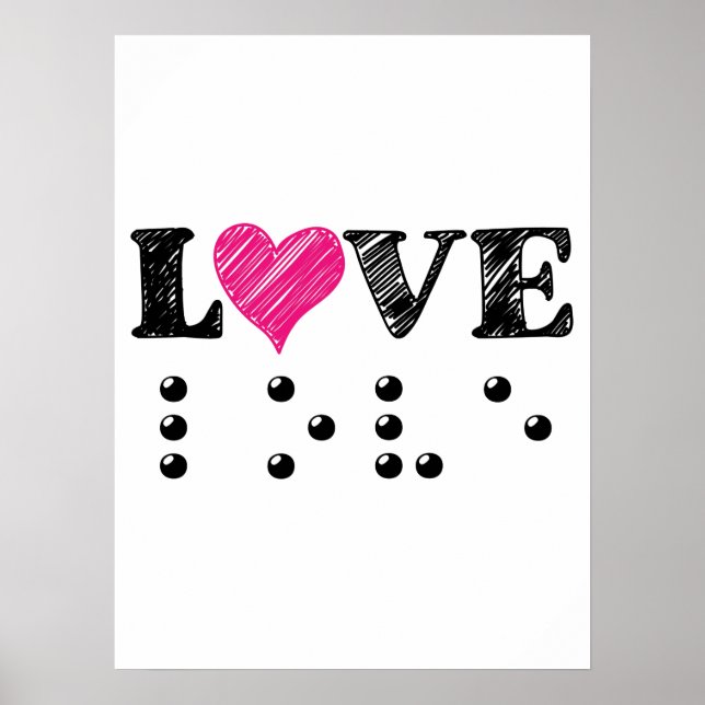 Poster Love Is Blind Braille (Frente)