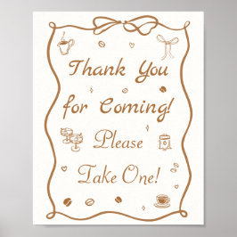 Poster Love is Brewing Coffee Bridal Shower Favor 