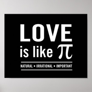 Pôster Love Is Like Pi