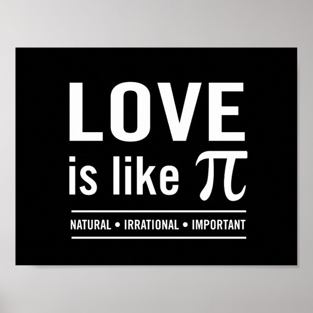 Pôster Love Is Like Pi (Frente)