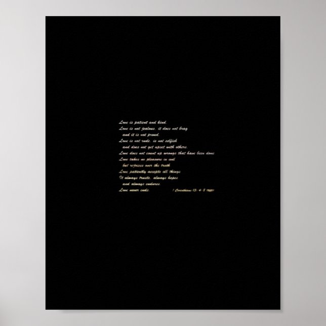 Poster Love Is Patient Simple Inspirational Design  (Frente)
