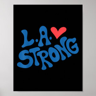 Poster Love La Heart Los Angeles Forte Apoio