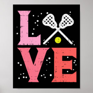 Poster Love Lacrosse Legal Jogador Lax Goalie Coach Men W