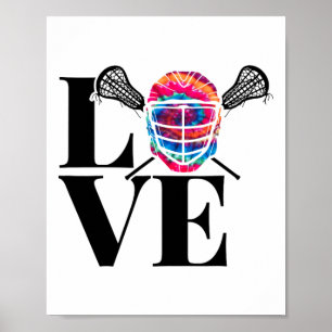 Poster Love Lacrosse Shirt Para Lacrosse Player Lax