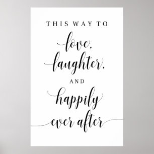 Poster Love, Laughter, and Happily Ever After Wedding