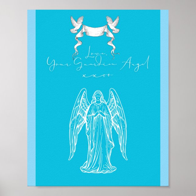 Poster Love Letter Design - Love, Your Guardian Angelxxoo (Frente)