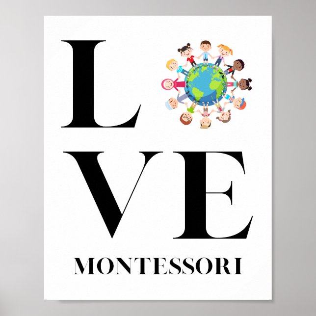 Poster Love | Montessori | Kids Around The World (Frente)
