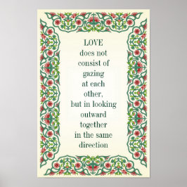 Pôster LOVE não consiste em olhar uns para os outros,