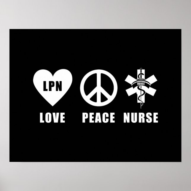 Pôster Love Peace LPN (Frente)