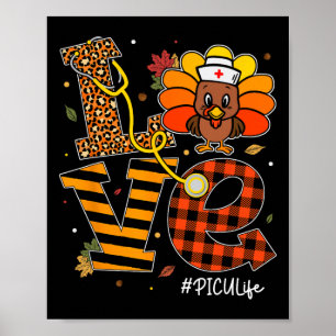 Poster Love PICU Nurse Fall Enfermeira Turca Graças