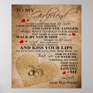 Poster Love Quote For Girlfriend Cute Family Present