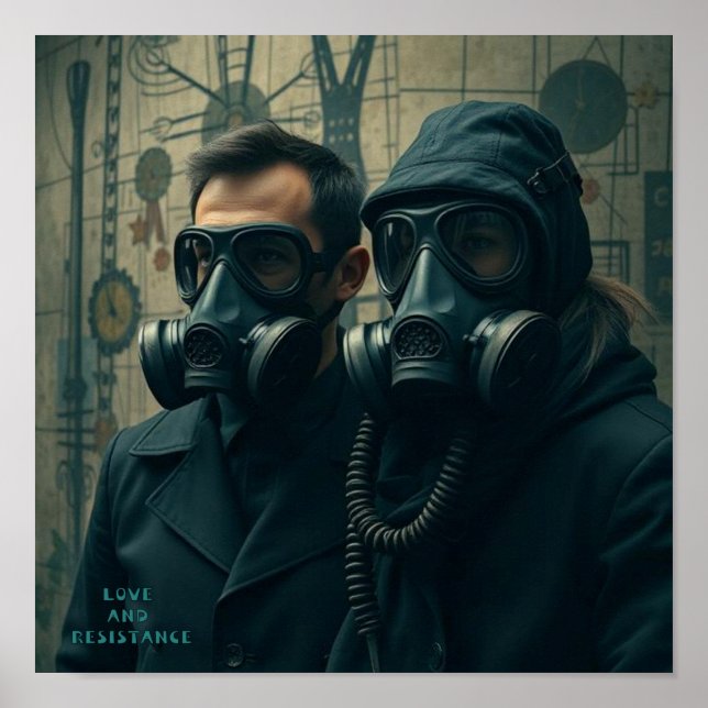 Poster LOVE & RESISTANCE Kafka Romantics Modern Graphic 2 (Frente)