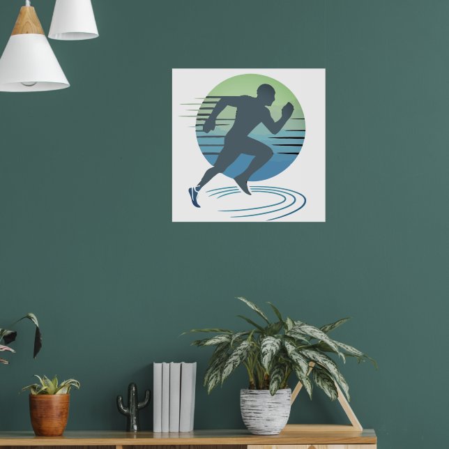 Poster Love Running Marathon Competitive Runner Personali (Sala de Estar 1)